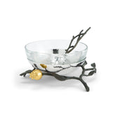 Pomegranate Glass Bowl W/ Spoon